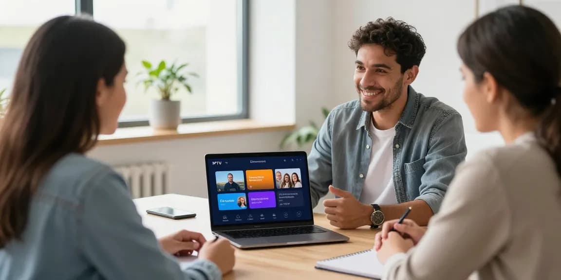 Trusted IPTV Reseller UK providing professional service in a welcoming office.