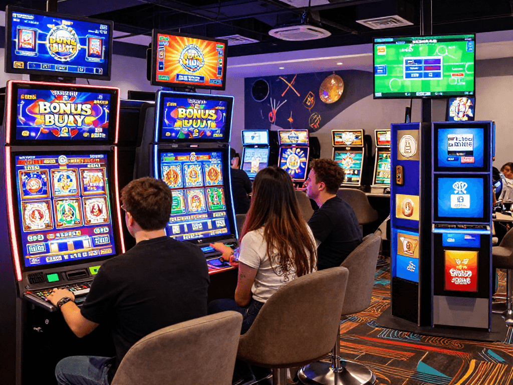 Engaged players enjoying a non gamstop casino experience with diverse gaming options and vibrant atmosphere.