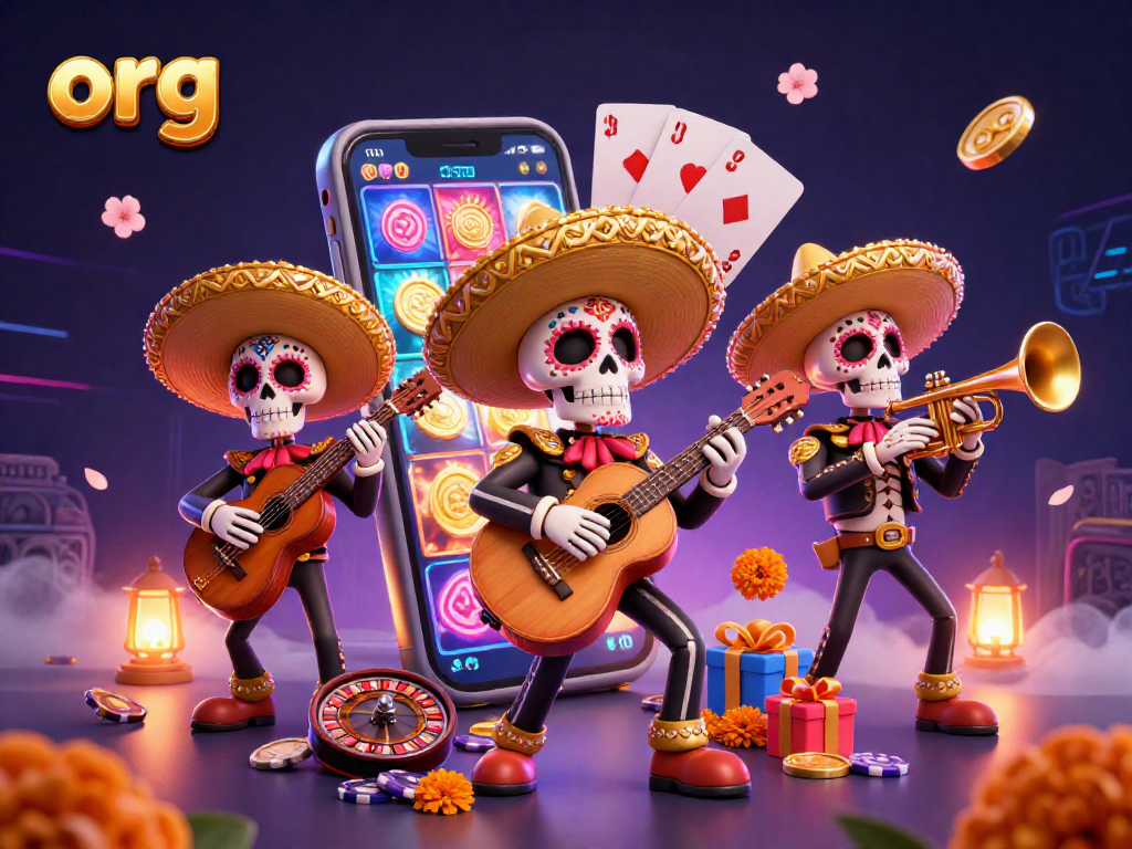 Join the excitement at org with a mariachi band celebrating online gaming fun!