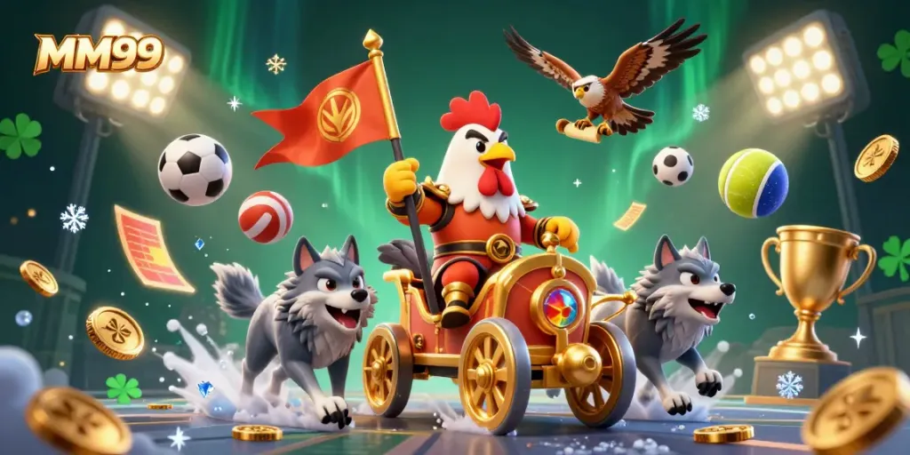 Engage with MM99 gaming adventures featuring dynamic sports elements and cartoon characters