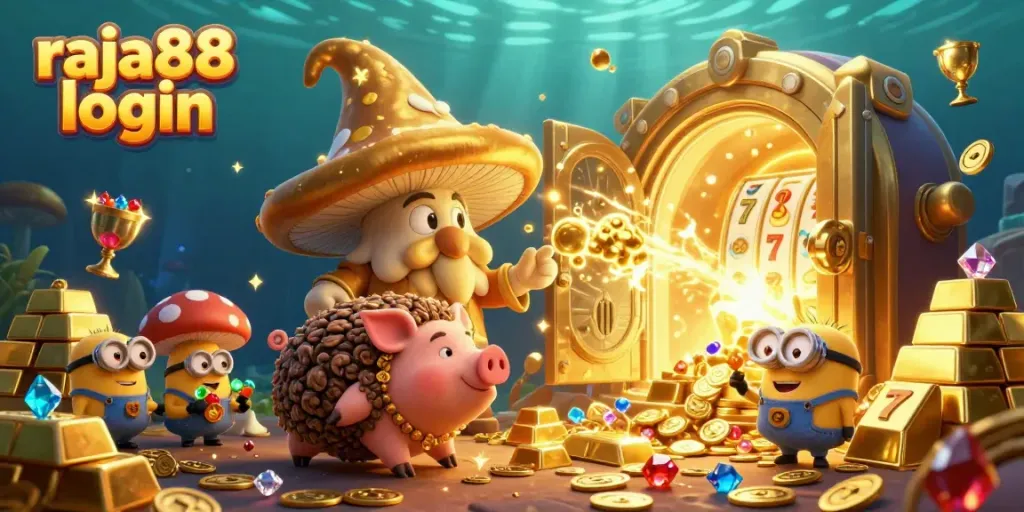 Engage with rich treasures and magic in raja88 login while playing animated games underwater.