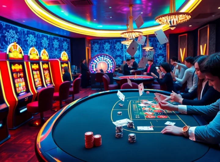 Exciting online casino gameplay with players enjoying diverse games at nhà cái 33Win.