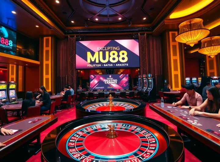 Engaged players at MU88 casino tables enjoying a thrilling gambling experience.