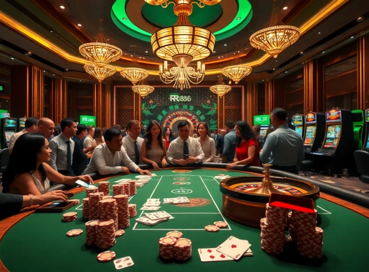 Experience the thrill of rr88 casino gaming with vibrant tables and excited players.