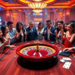 Experience the excitement of winning at TK88 Casino with vibrant gaming scenes and dynamic players.