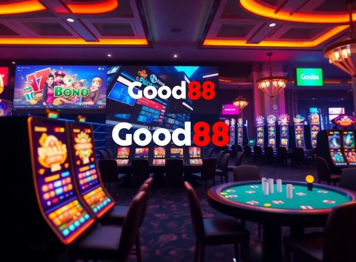 Experience the thrill of Good88.hu.net with a modern digital gaming interface showcasing casino games and vibrant interactions.