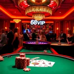 Experience the excitement of 68VIP casino with high-stakes poker and roulette games.