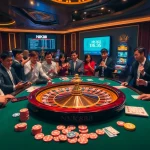 Players enjoying a vibrant game at the NK 88 casino table, showcasing excitement and professionalism in gambling.