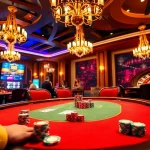 Experience thrilling gameplay at 789bet with vibrant casino visuals featuring poker chips and cards.