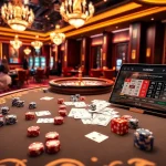 High-energy casino scene showcasing kkwinn.cn.com interface with vibrant lights and poker action.