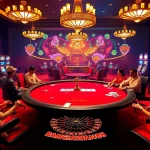 Experience the excitement of bangsawan88 with vibrant casino elements like poker games and slot machines.