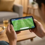 Cakhia fans watching live soccer matches on mobile devices, creating an engaging sports streaming environment