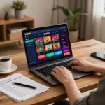 Engaging in strategic gameplay at UU88 online casino with vibrant interface visible