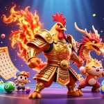 Engage in thrilling togel games surrounded by vibrant lottery elements and animated characters.