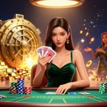 Engage in ดูหนังออนไลน์ as a stunning Asian woman plays poker with elegance and strategy.