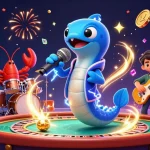 Engage in thrilling gambling with keo nha cai featuring an electric eel DJ at an underwater casino.