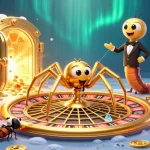 Place bets at go99, featuring a vibrant illustration of a spider and croupier in a casino scene.
