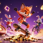 Experience the thrill of winning at 89BET with an engaging 3D casino scene of vibrant characters.