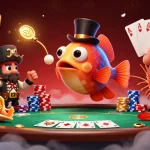 Experience exciting gameplay with vswin at the vibrant poker table featuring golden coins and dynamic characters.