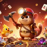 S8 introduces a treasure hunter mole mining gems in a rich casino scene filled with vibrant gaming elements.