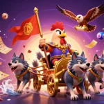 Engage in thrilling lottery action at NK88W COM with a vibrant scene of games and characters.
