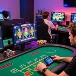 Engaged players at a credit card casino gaming session showcasing vibrant interfaces at https://cullengolfclub.co.uk/ with dynamic online experiences.