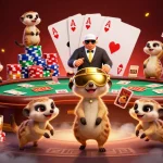 Engage with the thrilling link MM88 casino adventure featuring lively meerkats in an exhilarating gambling scene.