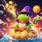 Experience exciting gameplay at xx88 with a storm of golden coins surrounding playful characters.