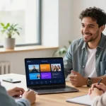 Trusted IPTV Reseller UK providing professional service in a welcoming office.