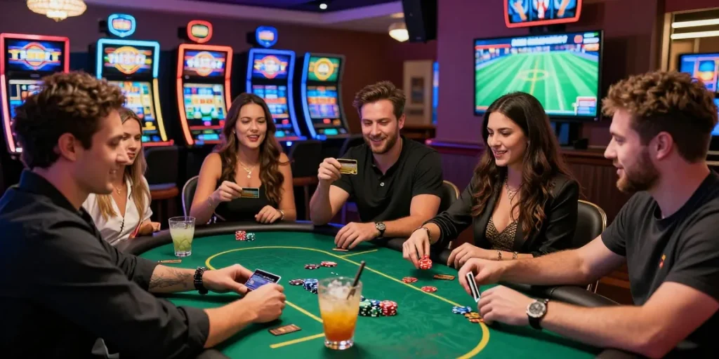 Players enjoying the thrill of credit card casinos at being-there.org.uk.