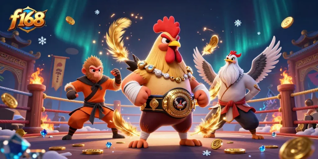 Experience thrilling action and vibrant energy as f168's champions battle in a dynamic online casino arena.