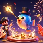 Play exciting games at casinos that accept credit cards with dynamic 3D cartoon characters and vibrant casino elements.