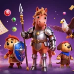 Experience thrilling excitement at hitclubhub with our engaging gaming scene of knights and lotteries.