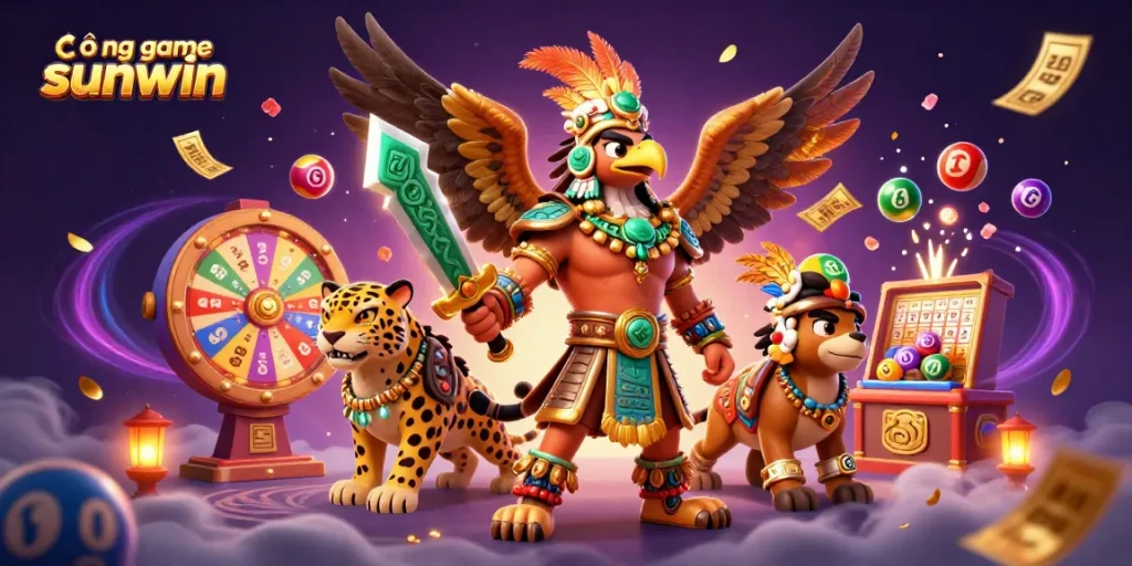 Experience thrilling gameplay at cổng game sunwin with vibrant lottery elements and dynamic characters.