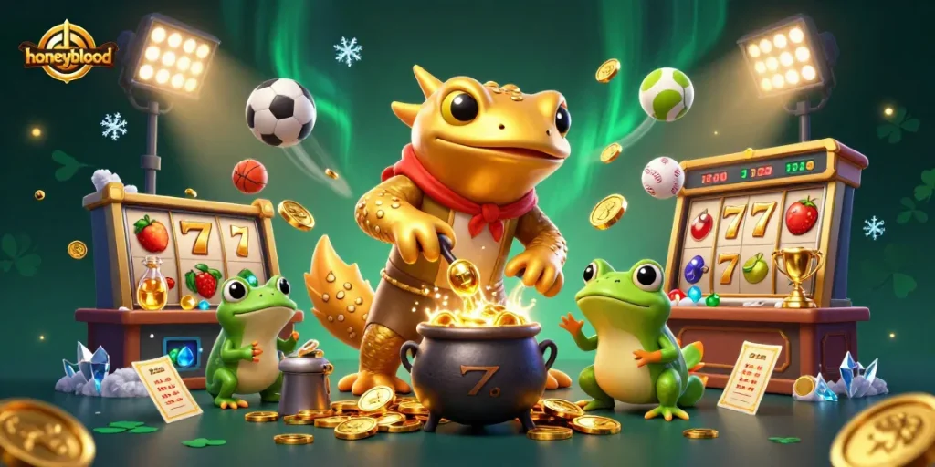 Engage with honeyblood's immersive 3D casino world through our gold-transmuting alchemist and vibrant gambling elements.