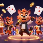 beautifulsouth offers an engaging scene with hyenas in a vibrant casino atmosphere, showcasing lively gaming action.
